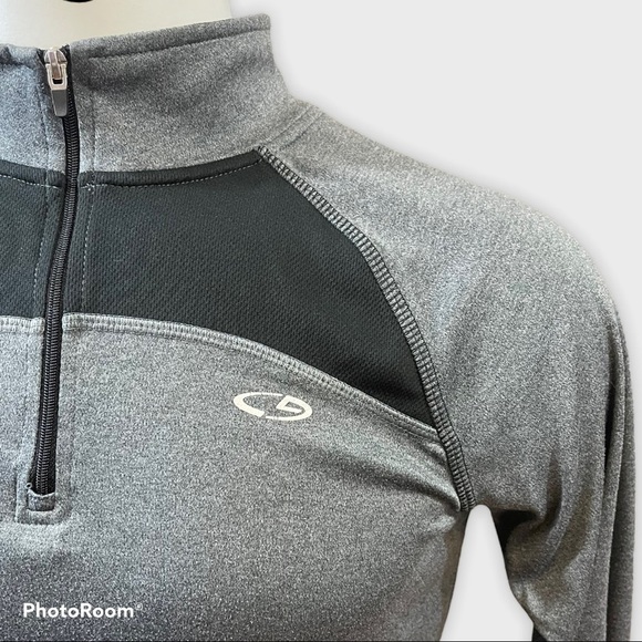 CHAMPION 1/4 Zip Gray & Black Pullover - Picture 3 of 7